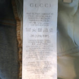 Gucci Horsebit-Embellished High Waist Skinny Jeans Blue Stretch Denim Size 29