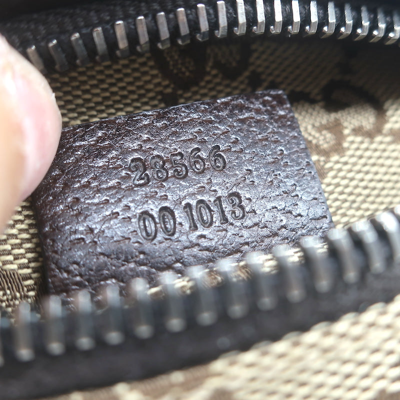Gucci GG Monogram Canvas Double Pocket Belt Bag Brown
