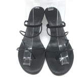 Jenni Kayne Eve Heeled Strappy Sandals Black Leather Size 38