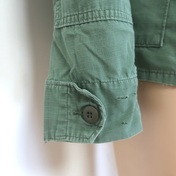 Greg Lauren x Alanui Cashmere &amp; Denim Patchwork Field Jacket Size Extra Small