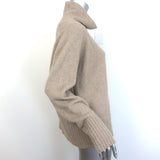 Nili Lotan Turtleneck Sweater Beige Cashmere-Blend Size Small