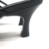 Jenni Kayne Eve Heeled Strappy Sandals Black Leather Size 38