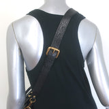 Louis Vuitton Neo Cabby GM Bag Black Leather-Trim Monogram Denim