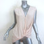 Lanvin Twist-Hem Top Nude Silk Size 36 Sleeveless Blouse NEW