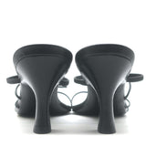 Jenni Kayne Eve Heeled Strappy Sandals Black Leather Size 38