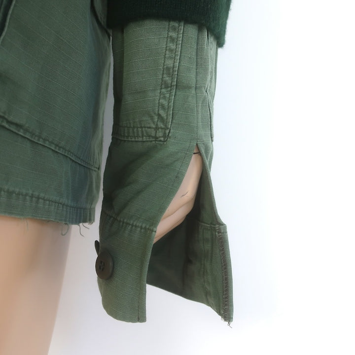 Greg Lauren x Alanui Cashmere &amp; Denim Patchwork Field Jacket Size Extra Small
