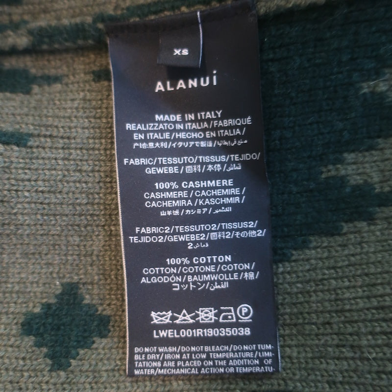 Greg Lauren x Alanui Cashmere &amp; Denim Patchwork Field Jacket Size Extra Small