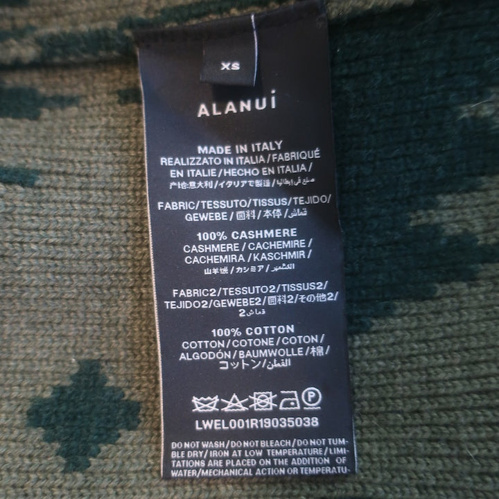 Greg Lauren x Alanui Cashmere &amp; Denim Patchwork Field Jacket Size Extra Small