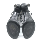 Jenni Kayne Eve Heeled Strappy Sandals Black Leather Size 38