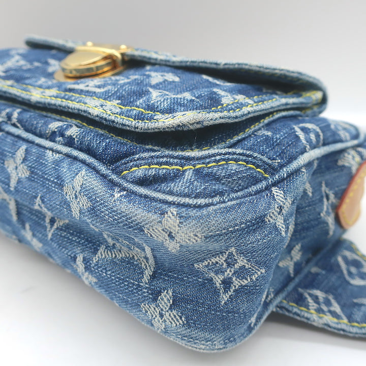 Louis Vuitton Monogram Denim Bum Bag Blue