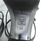 Jenni Kayne Eve Heeled Strappy Sandals Black Leather Size 38