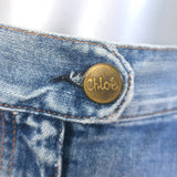 Chloe Denim Mini Skirt Classic Blue Cotton Size 40
