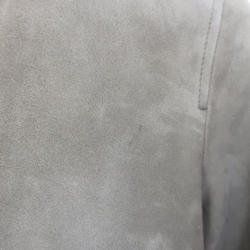 Tom Ford Suede Bomber Jacket Taupe Gray Size 54