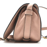 Chloe Marcie Mini Crossbody Saddle Bag Pale Pink Grained Leather