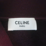 Celine Teddy Varsity Jacket Burgundy Cotton Size Medium Unisex