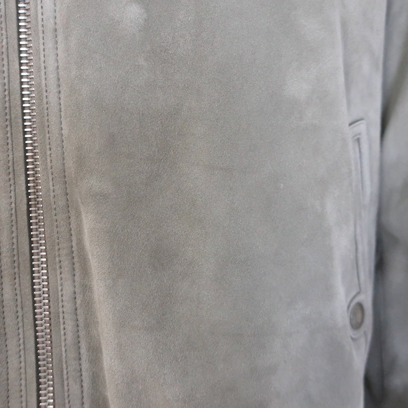 Tom Ford Suede Bomber Jacket Taupe Gray Size 54