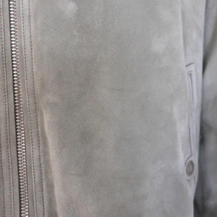 Tom Ford Suede Bomber Jacket Taupe Gray Size 54