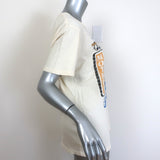 MOTHER The Rowdy Hot Mama Tee Ecru Size Small Short Sleeve Top