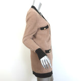 L'Agence Elin Four-Pocket Cardigan Camel Brushed Knit Size Extra Small