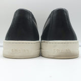 Prada Slip-On Sneakers Black Leather Size 40