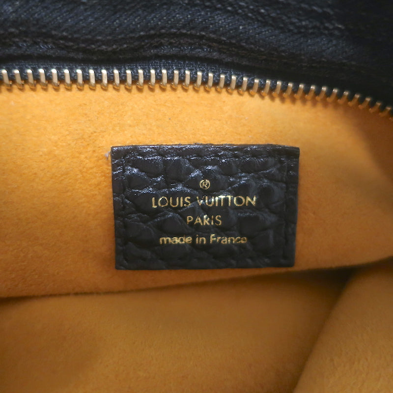 Louis Vuitton Neo Cabby GM Bag Black Leather-Trim Monogram Denim