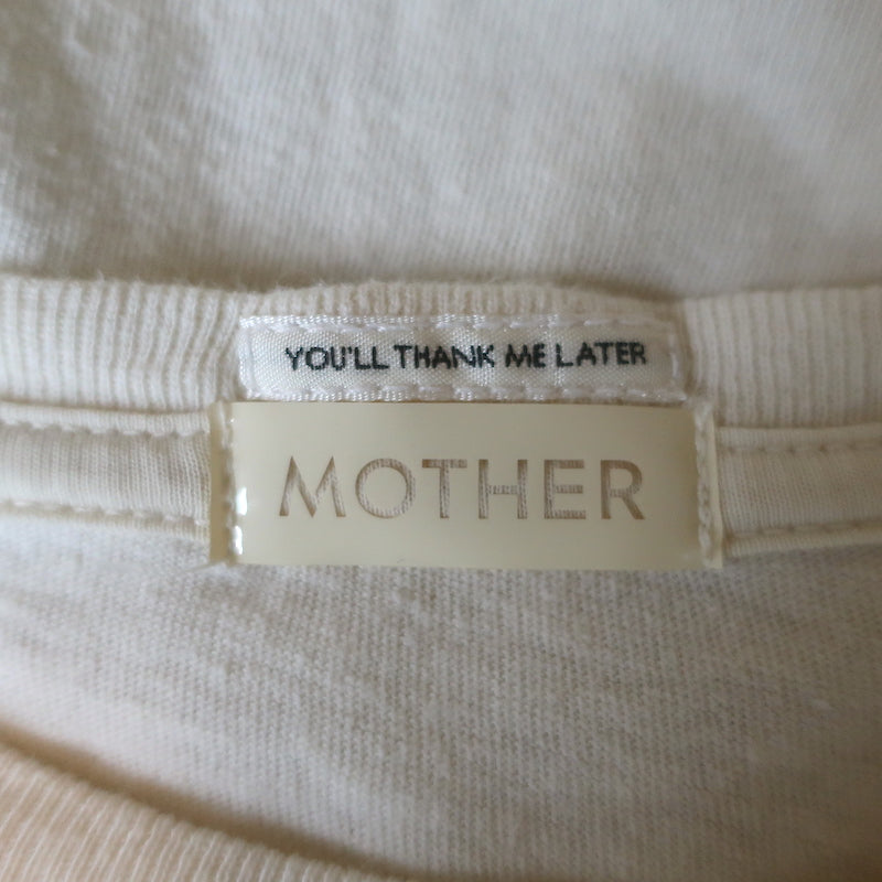 MOTHER The Rowdy Hot Mama Tee Ecru Size Small Short Sleeve Top