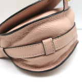 Chloe Marcie Mini Crossbody Saddle Bag Pale Pink Grained Leather