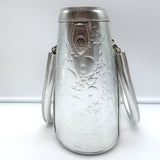 Christian Dior Metallic Oblique Tote Silver Leather Small Bag