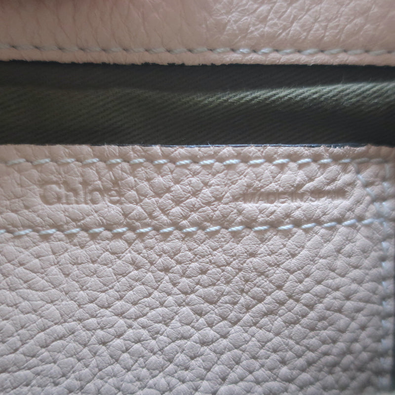 Chloe Marcie Mini Crossbody Saddle Bag Pale Pink Grained Leather
