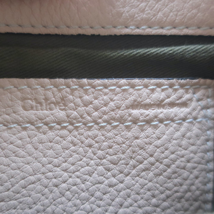 Chloe Marcie Mini Crossbody Saddle Bag Pale Pink Grained Leather