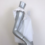 Isabel Marant Etoile Silo French Embroidery Top White Cotton Size 38