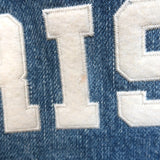Celine Teddy Denim Bomber Jacket Blue Cotton Size Medium