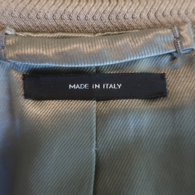 Tom Ford Suede Bomber Jacket Taupe Gray Size 54