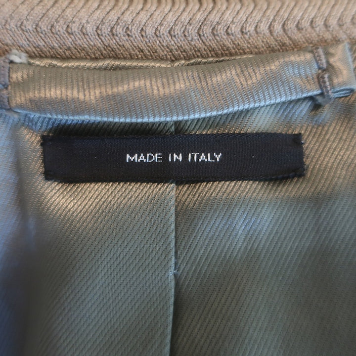 Tom Ford Suede Bomber Jacket Taupe Gray Size 54