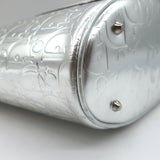 Christian Dior Metallic Oblique Tote Silver Leather Small Bag