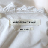 Isabel Marant Etoile Silo French Embroidery Top White Cotton Size 38