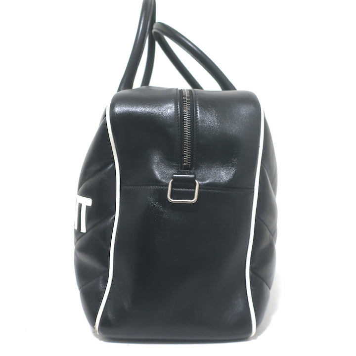 Saint Laurent Miles Logo Duffle Bag BlackQuilted Leather Large Crossbody