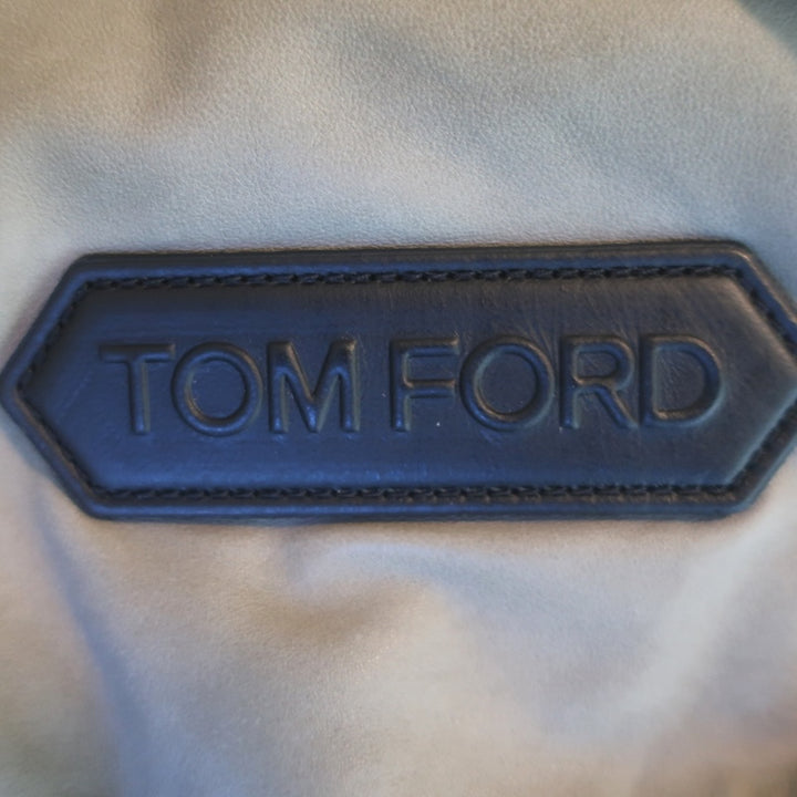 Tom Ford Suede Bomber Jacket Taupe Gray Size 54