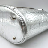 Christian Dior Metallic Oblique Tote Silver Leather Small Bag