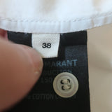 Isabel Marant Etoile Silo French Embroidery Top White Cotton Size 38