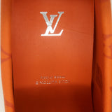 Louis Vuitton LV Driver Moccasins Orange Monogram Grained Leather Size 7.5