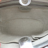 Christian Dior Metallic Oblique Tote Silver Leather Small Bag