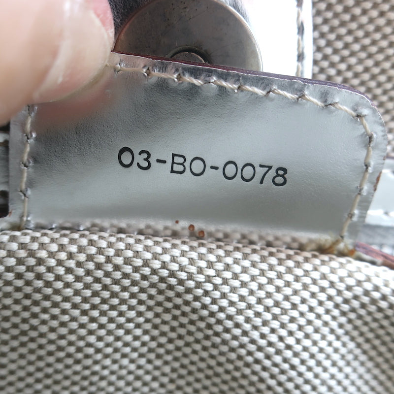 Christian Dior Metallic Oblique Tote Silver Leather Small Bag