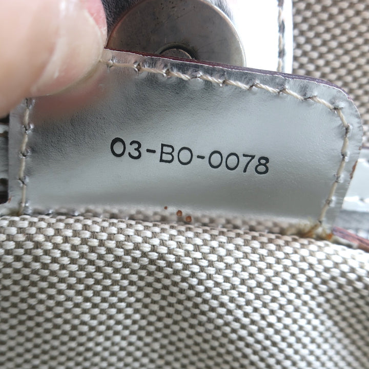 Christian Dior Metallic Oblique Tote Silver Leather Small Bag