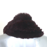 Adrienne Landau Rabbit Fur Infinity Scarf Snood Bordeaux