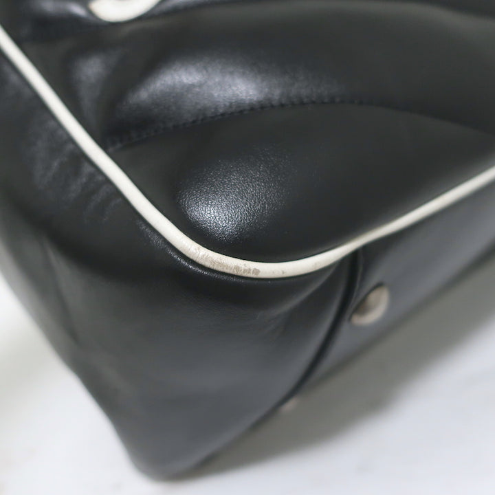 Saint Laurent Miles Logo Duffle Bag BlackQuilted Leather Large Crossbody