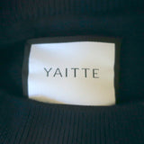 Yaitte Striped Batwing Sweater Navy/Cream Merino Wool Size Medium