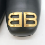 Balenciaga Cosy BB Logo Mules Black Leather Size 41 NEW