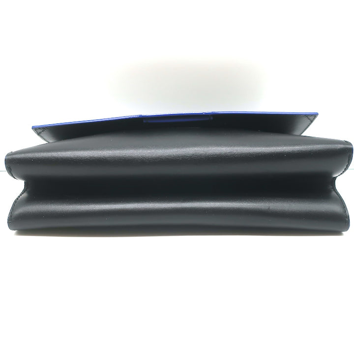 Proenza Schouler Curl Heart Cut-Out Clutch Black Leather NEW