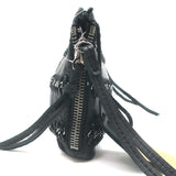 Linea Pelle Jules Clutch Chain-Trimmed Black Leather Small Bag NEW